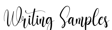 Writing Samples