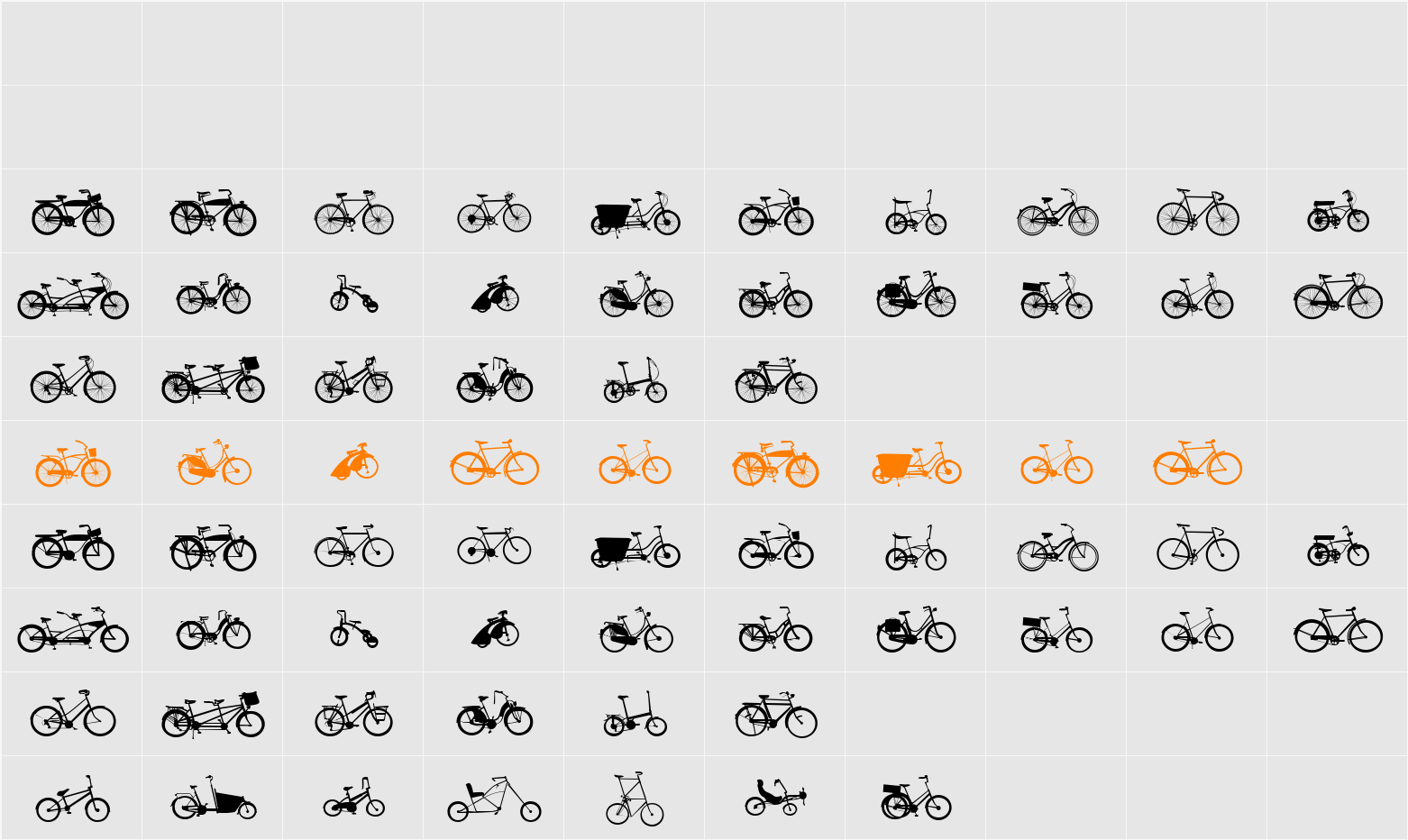 BIKES Character Map
