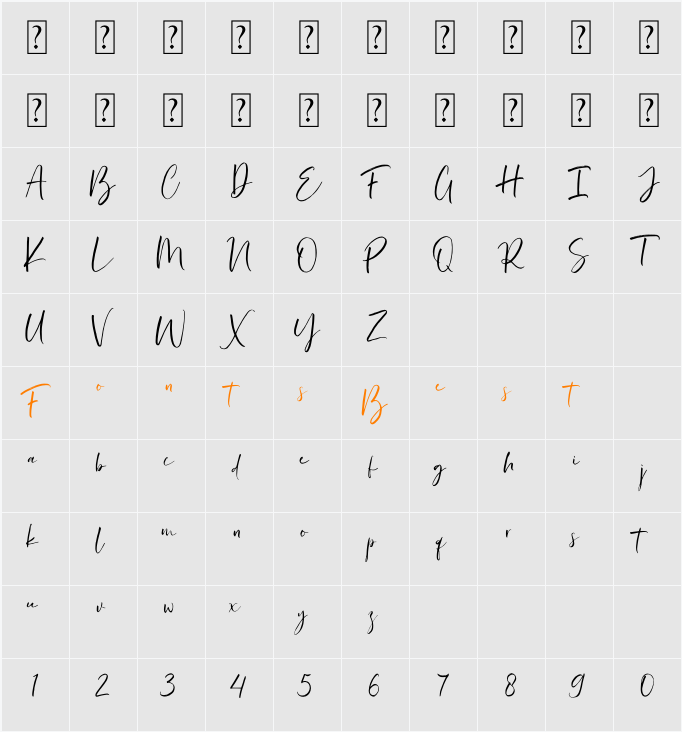 Asillynne Character Map