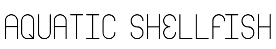 Aquatic Shellfish Font Image