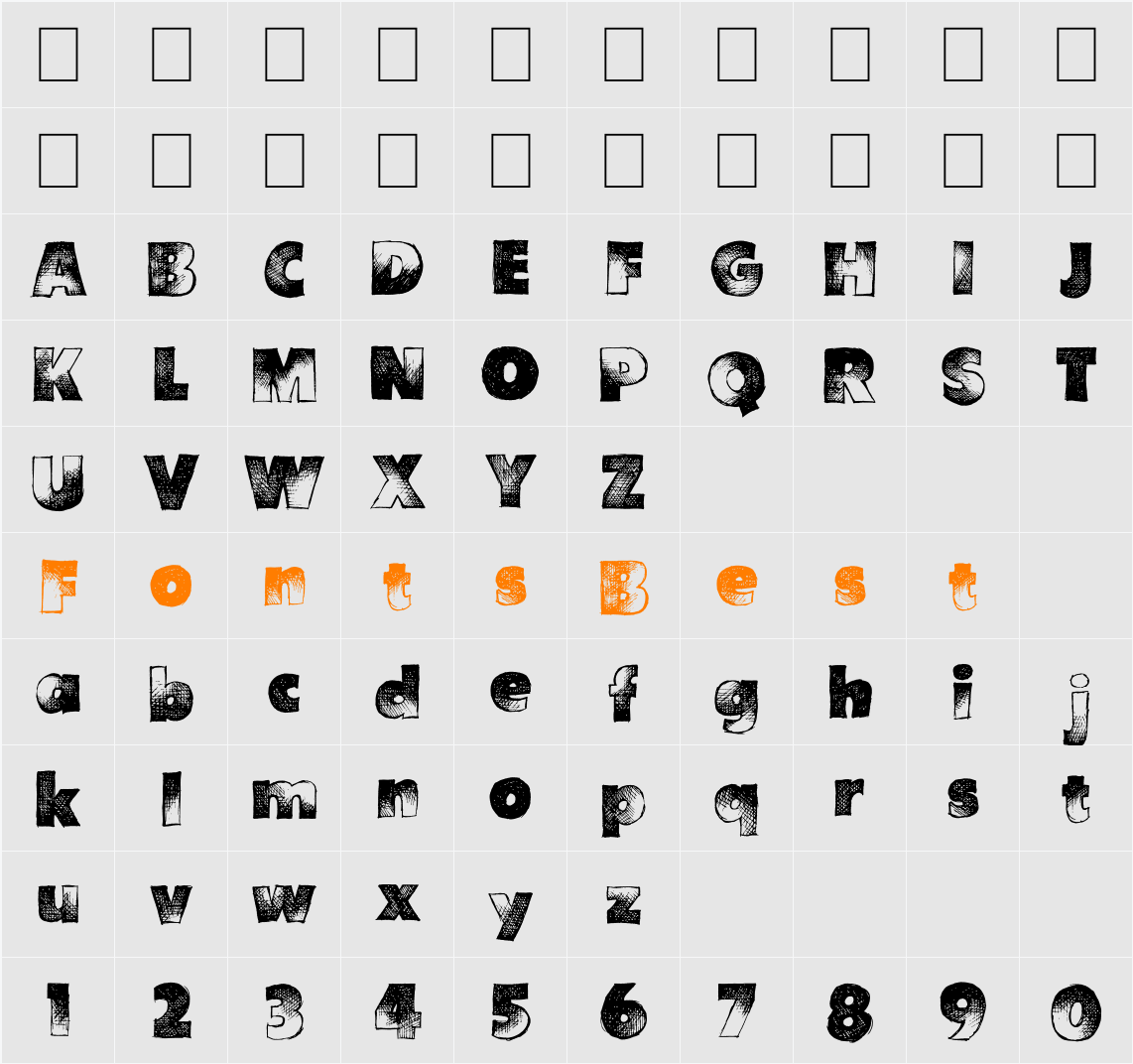 Are You Hung Up Character Map