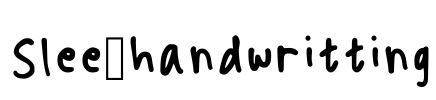 Slee_handwritting