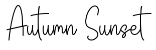 Autumn Sunset Font Image