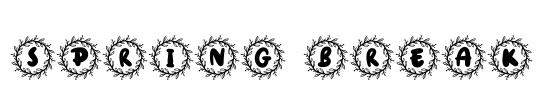 Spring Break Font Image