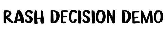 Rash Decision DEMO Font Image
