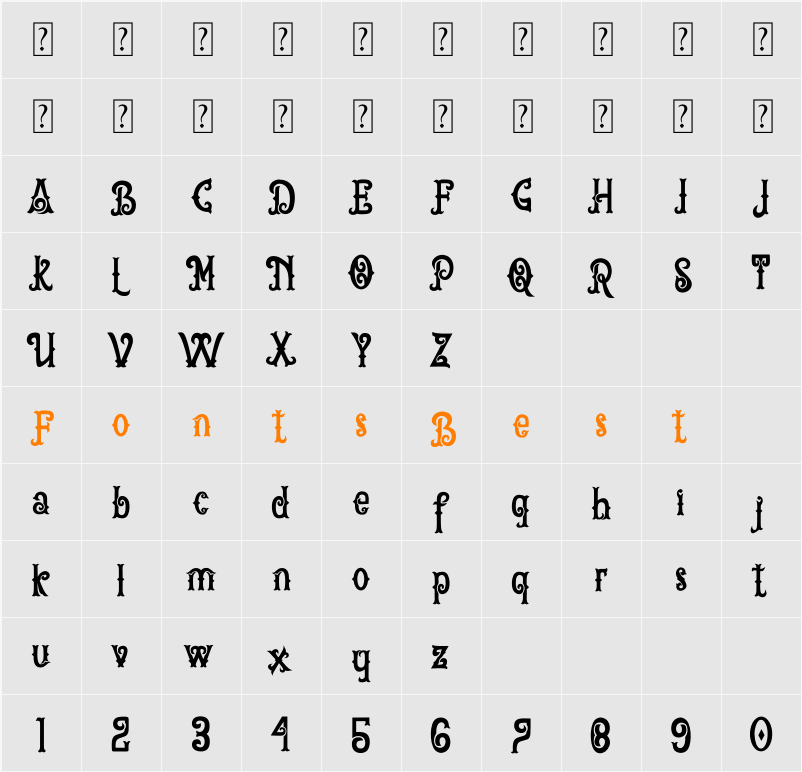AriesA Character Map