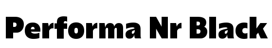 Performa Nr Black Font Image