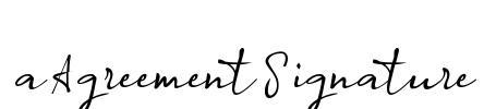 a Agreement Signature