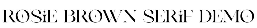 Rosie Brown Serif Demo