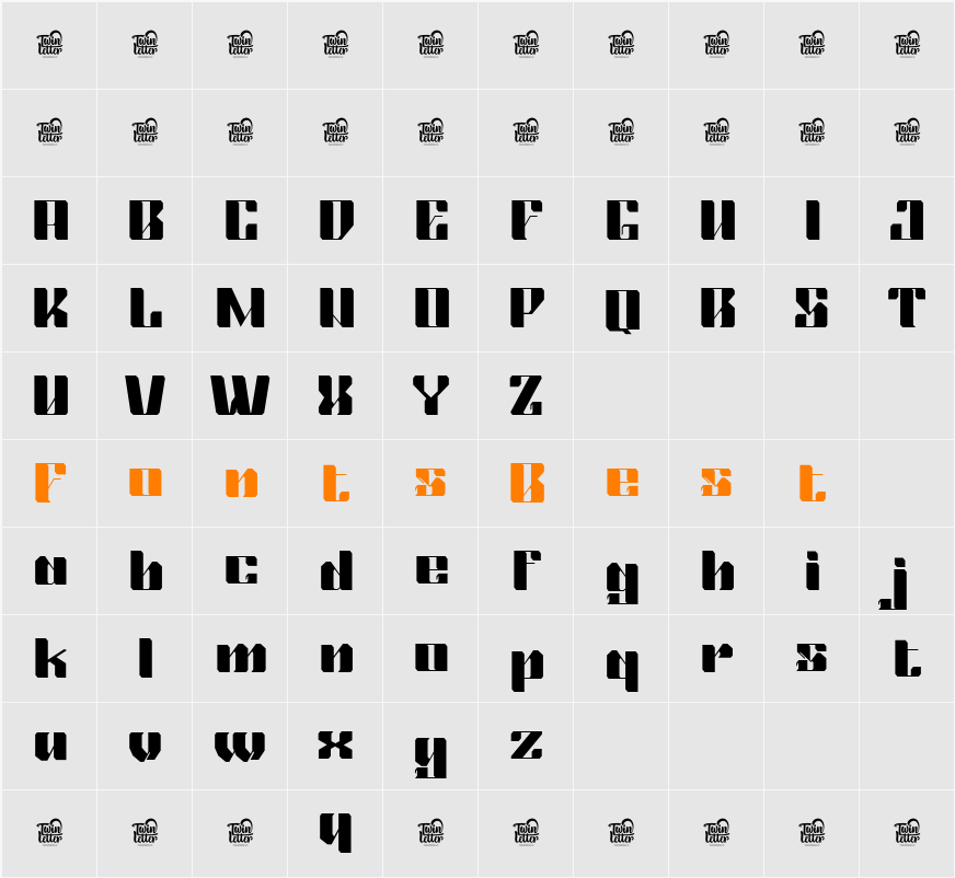 SELAUK Character Map