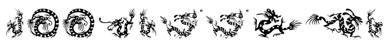 HFF Chinese Dragon Font Image