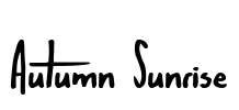 Autumn Sunrise Font Image