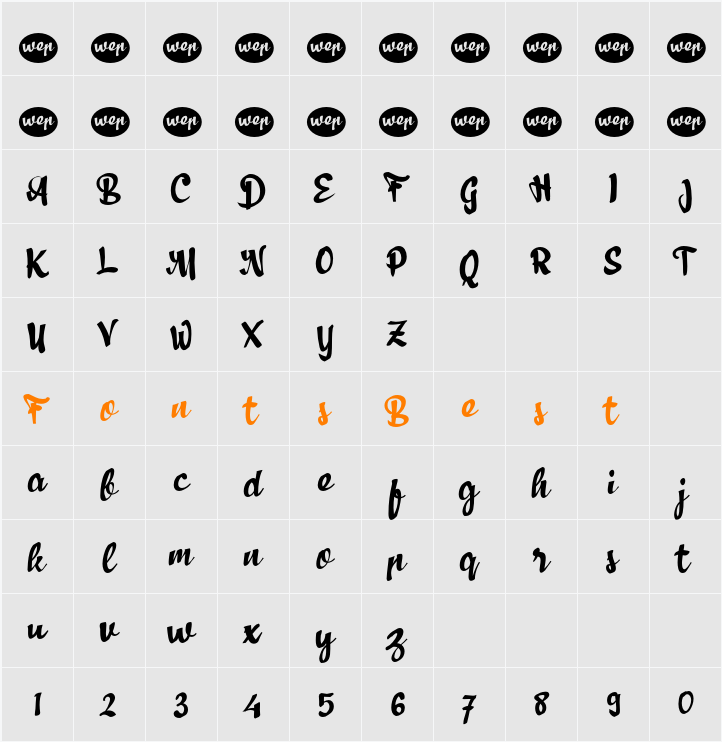 a Arus Balik Character Map