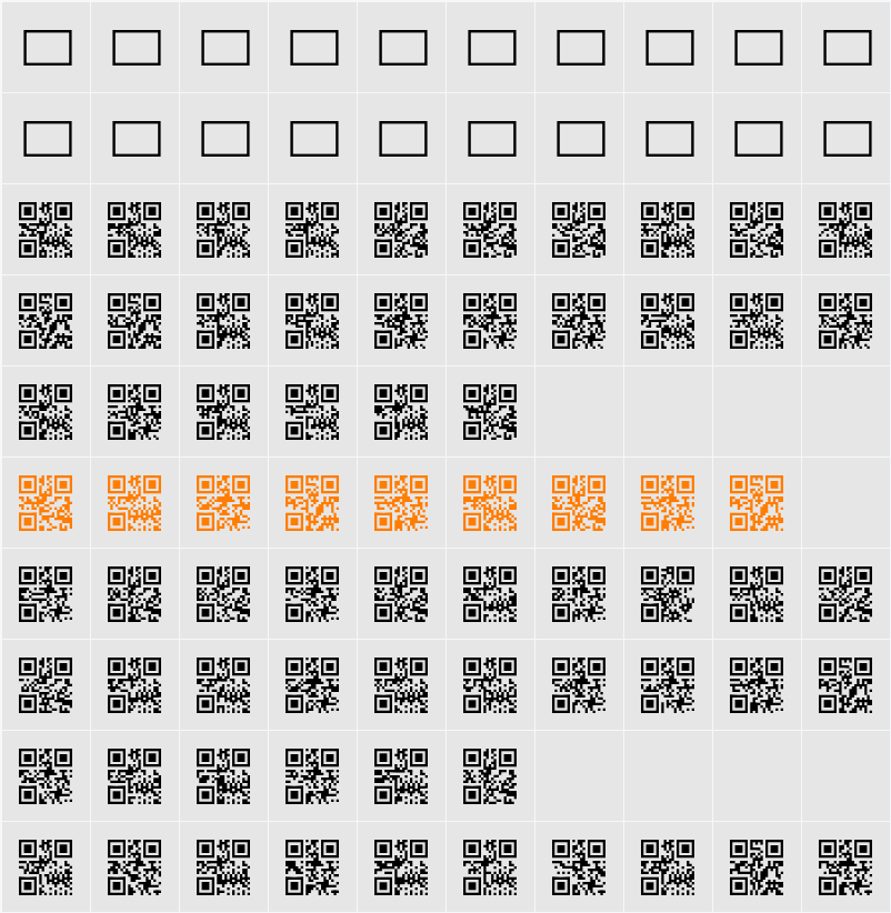 AlphanumericQR Character Map