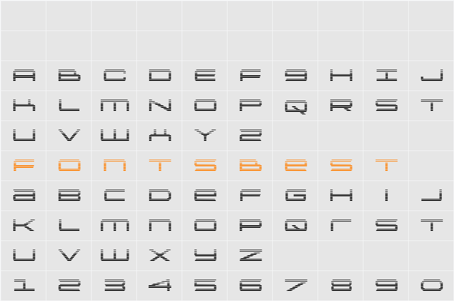 Rycon Gradient Character Map
