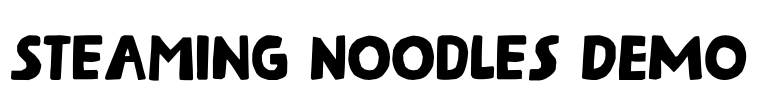 Steaming Noodles DEMO Font Image