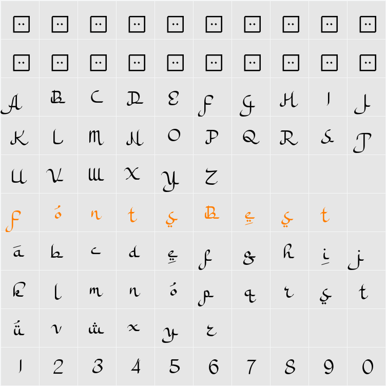 a Ahlan Wasahlan Character Map