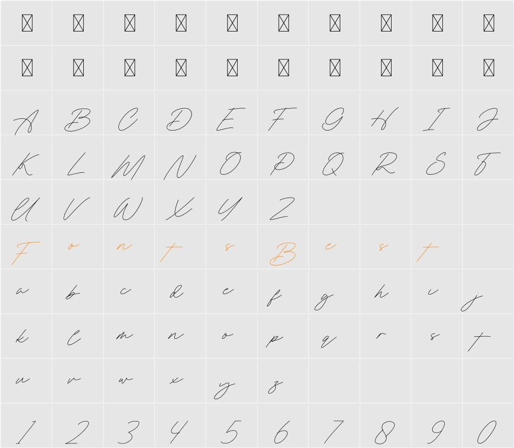 Roslyna Character Map