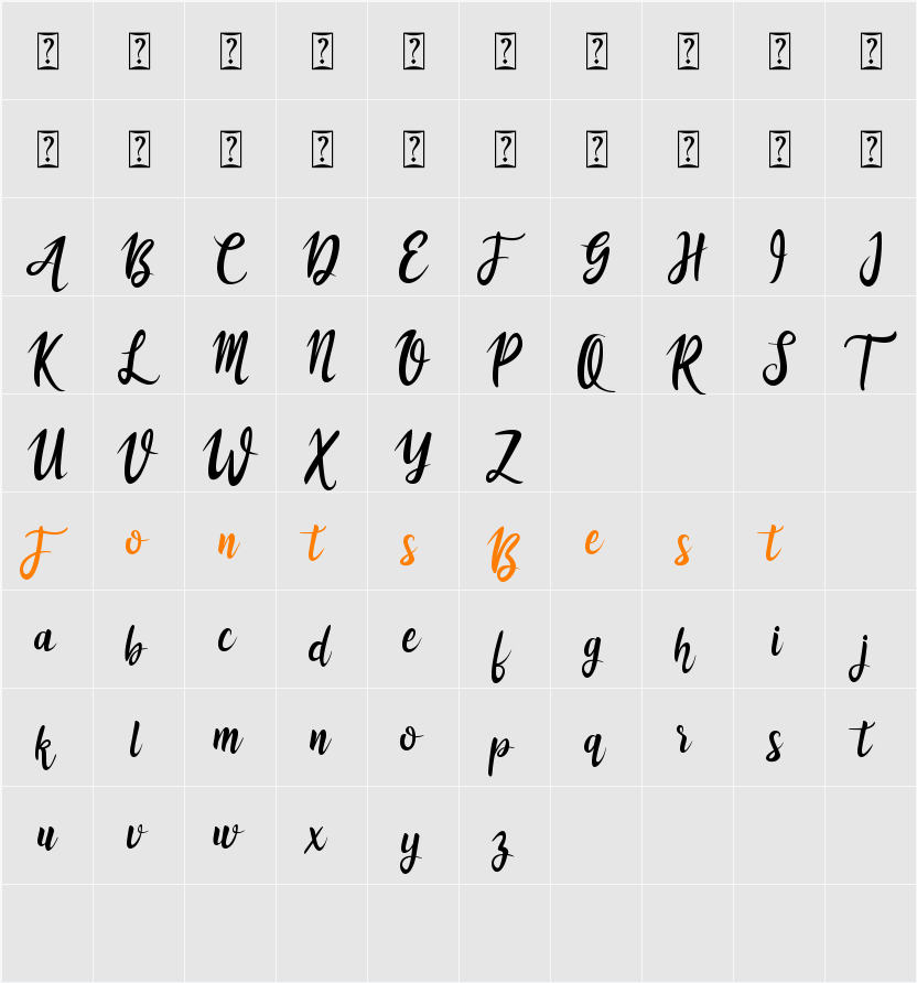 athika Character Map
