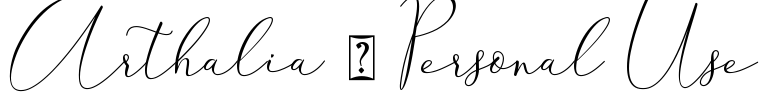 Arthalia - Personal Use Font Image
