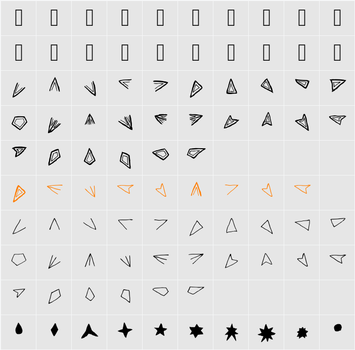 Aster Cipher Character Map