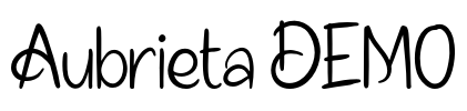 Aubrieta DEMO Font Image