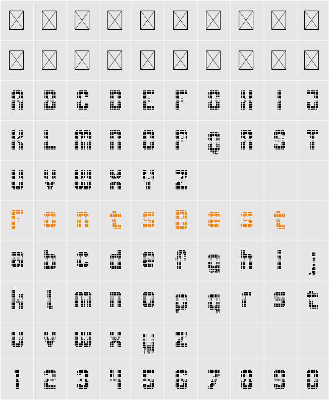Liquid Crystal Decay Character Map