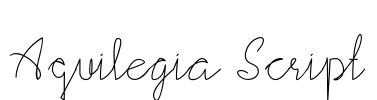Aquilegia Script Font Image