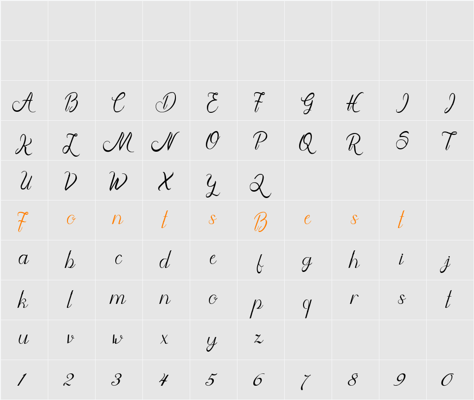 Asmara Character Map
