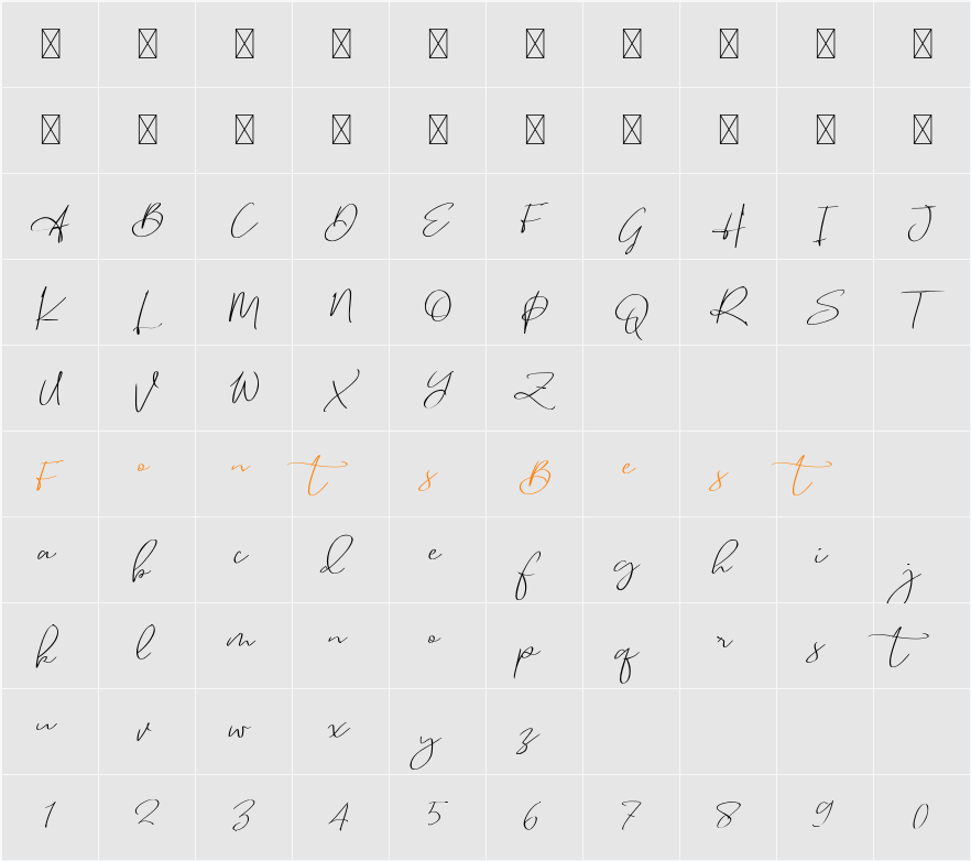 AudreyDemo Character Map