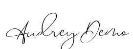 AudreyDemo Font Image