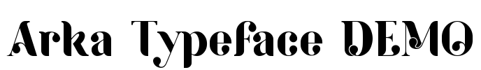Arka Typeface DEMO