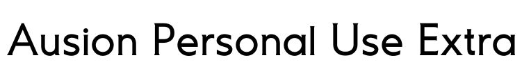 Ausion Personal Use Extra Font Image