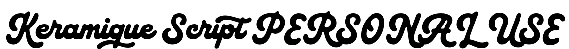 Keramique Script PERSONAL USE
