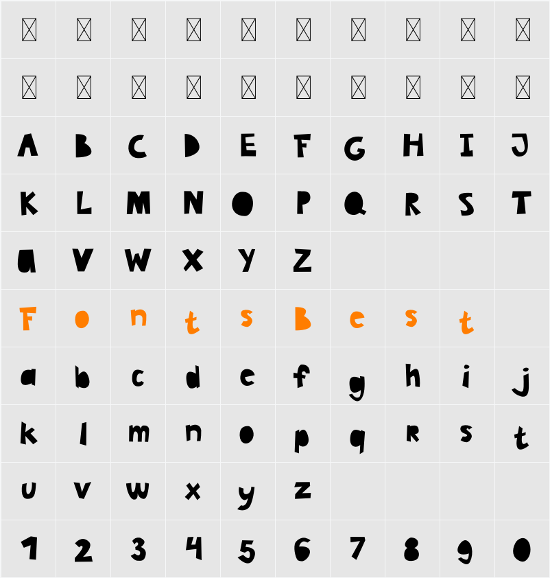 UglyCut Character Map