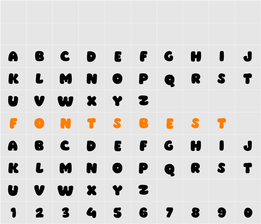 Breadcumz Character Map