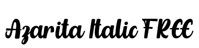 Azarita Italic FREE