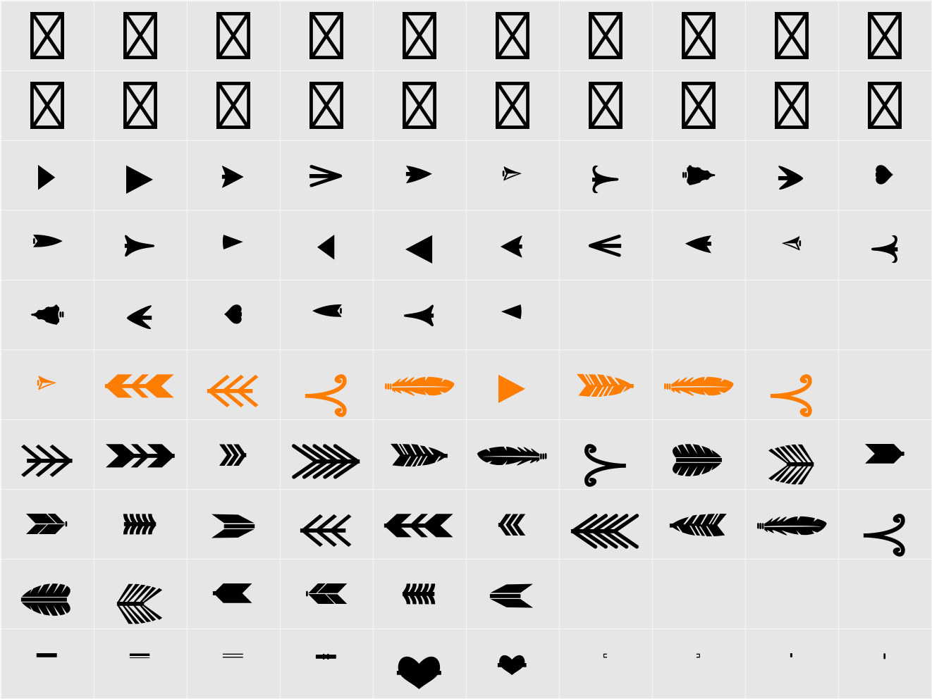 Arrow Crafter Character Map