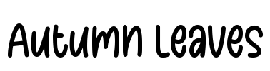 Autumn Leaves Font Image