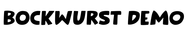 Bockwurst DEMO Font Image