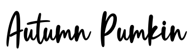 Autumn Pumkin Font Image