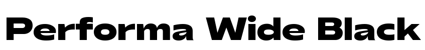 Performa Wide Black Font Image