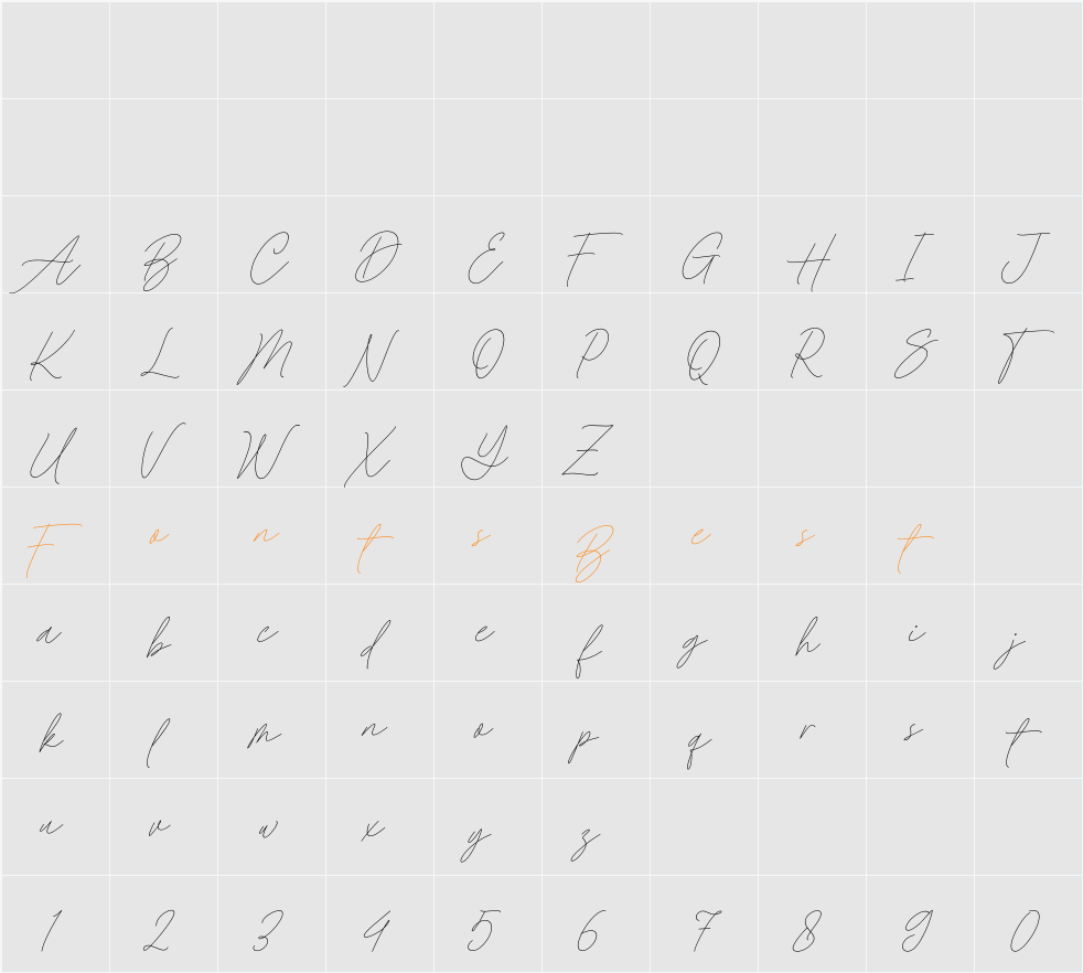 Baked Salmon Character Map
