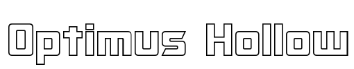 Optimus Hollow Font Image