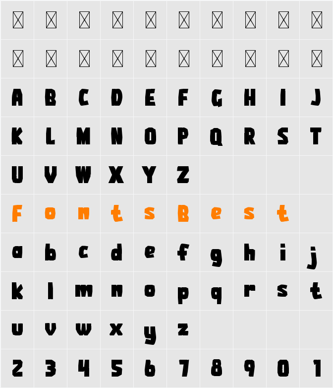 Aztech Character Map