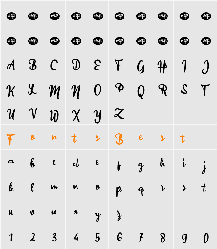 a Alangkah Character Map