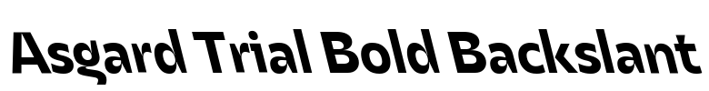 Asgard Trial Bold Backslant
