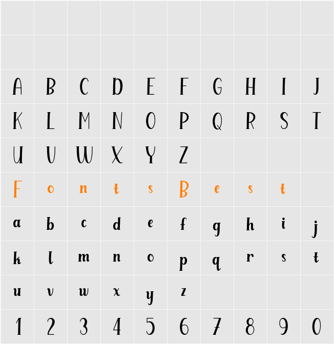 Aynha Character Map