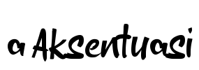 a Aksentuasi Font Image