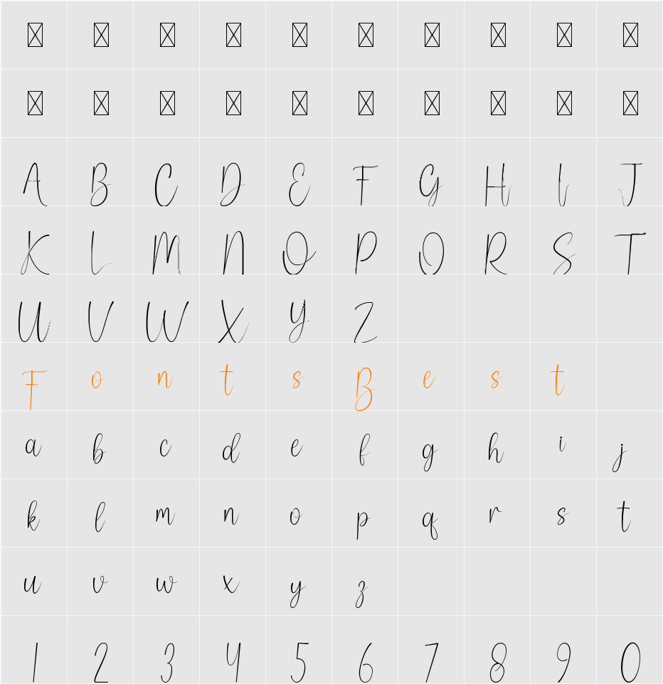 Pearly Character Map